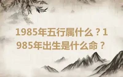 1985年五行缺什么|1985年8月9日出生的人五行缺什么？